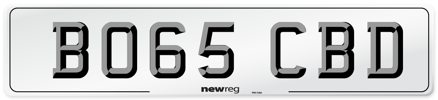 BO65 CBD Number Plate from New Reg